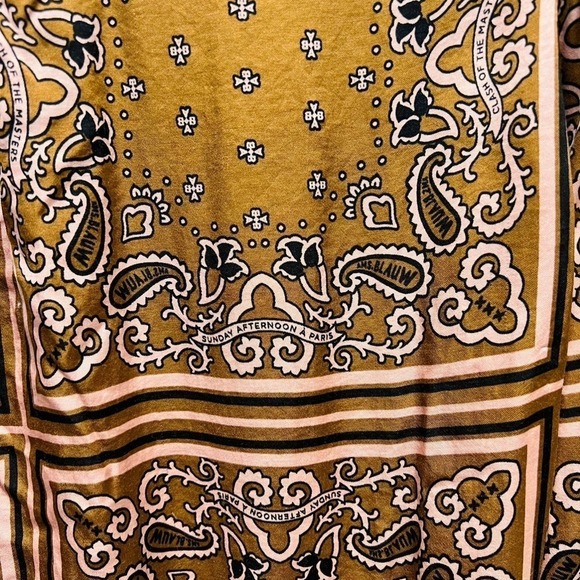 SCOTCH & SODA Bandana Printed Yellow Viscose Satin Shirt Size XS - Picture 9 of 12